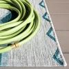 image:imageSAFAVIEH Courtyard Collection 8 x 11 Navy  Aqua CY8533 Indoor Outdoor Waterproof Easy Cleaning Patio Backyard Mudroom Area RugGreyTeal