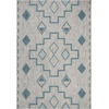 image:imageSAFAVIEH Courtyard Collection 8 x 11 Navy  Aqua CY8533 Indoor Outdoor Waterproof Easy Cleaning Patio Backyard Mudroom Area RugGreyTeal