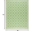 image:imageSAFAVIEH Courtyard Collection 8 x 11 NavyBeige CY6918 Trellis Indoor Outdoor Splashproof Easy Scrubbing Patio Backyard Mudroom Area RugGreenBeige