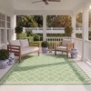image:imageSAFAVIEH Courtyard Collection 8 x 11 NavyBeige CY6918 Trellis Indoor Outdoor Splashproof Easy Scrubbing Patio Backyard Mudroom Area RugGreenBeige