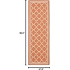 image:imageSAFAVIEH Courtyard Collection 8 x 11 NavyBeige CY6918 Trellis Indoor Outdoor Splashproof Easy Scrubbing Patio Backyard Mudroom Area RugTerracottaBone