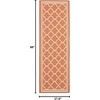 image:imageSAFAVIEH Courtyard Collection 8 x 11 NavyBeige CY6918 Trellis Indoor Outdoor Splashproof Easy Scrubbing Patio Backyard Mudroom Area RugTerracottaBone