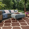 image:imageSAFAVIEH Courtyard Collection 8 x 11 Red CY6243 Moroccan Trellis Indoor Outdoor Waterproof EasyCleaning Patio Backyard Mudroom AreaRugDark Brown
