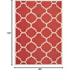 image:imageSAFAVIEH Courtyard Collection 8 x 11 Red CY6243 Moroccan Trellis Indoor Outdoor Waterproof EasyCleaning Patio Backyard Mudroom AreaRugRed