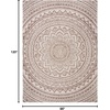 image:imageSAFAVIEH Courtyard Collection CY8734 Indoor Outdoor NonShedding Easy Cleaning Patio Backyard Porch Deck Mudroom Area Rug 8 x 11 Light Beige  TerracottaLight BeigeLight Brown