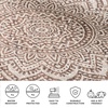 image:imageSAFAVIEH Courtyard Collection CY8734 Indoor Outdoor NonShedding Easy Cleaning Patio Backyard Porch Deck Mudroom Area Rug 8 x 11 Light Beige  TerracottaLight BeigeLight Brown
