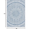 image:imageSAFAVIEH Courtyard Collection CY8734 Indoor Outdoor NonShedding Easy Cleaning Patio Backyard Porch Deck Mudroom Area Rug 8 x 11 Light Beige  TerracottaIvoryNavy