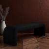 image:imageSAFAVIEH Couture  Caralynn Ivory Boucle Waterfall Upholstered Bench Fully Assembled 624 W x 181 D x 193 H SFV5027ABlack Boucle