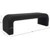 image:imageSAFAVIEH Couture  Caralynn Ivory Boucle Waterfall Upholstered Bench Fully Assembled 624 W x 181 D x 193 H SFV5027ABlack Boucle