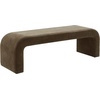 image:imageSAFAVIEH Couture  Caralynn Ivory Boucle Waterfall Upholstered Bench Fully Assembled 624 W x 181 D x 193 H SFV5027ADark Olive