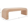 image:imageSAFAVIEH Couture  Caralynn Ivory Boucle Waterfall Upholstered Bench Fully Assembled 624 W x 181 D x 193 H SFV5027ATan