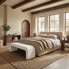 image:imageSAFAVIEH Couture  Caralynn Ivory Boucle Waterfall Upholstered Bench Fully Assembled 624 W x 181 D x 193 H SFV5027AWhite