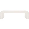 image:imageSAFAVIEH Couture  Caralynn Ivory Boucle Waterfall Upholstered Bench Fully Assembled 624 W x 181 D x 193 H SFV5027AWhite