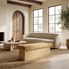 image:imageSAFAVIEH Couture Collection  Trudy Gold Chenille Upholstered Bench Fully Assembled Walnut Wood Base Accent Bench SFV4882CGoldWalnut