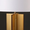 image:imageSAFAVIEH Couture Lighting Collection Rollins Square Metal GoldWhite 27inch Bedroom Living Room Home Office Desk Nightstand Table Lamp LED Bulb Included