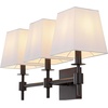 image:imageSAFAVIEH Lighting  Clelia 3Light 212Inch Wall Sconce  Brass  Fabric Shade  Modern 3Light Design  Ideal for Vanity Hallway Bedroom Bathroom  LED Bulbs Included SCN4123BBlack