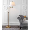 image:imageSAFAVIEH Lighting  Ingram Adjustable Swing Arm Floor Lamp Brass Gold Traditional Standing Reading Lamp with White Shade for Living Room Bedroom amp Home Office LED Bulb Included LIT4301A