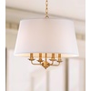 image:imageSAFAVIEH Lighting  Kimball 4Light 23Inch Pendant Light  Gold  Fabric Shade  Contemporary Drum Lantern Design  Ideal for Dining Room Foyer Entryway  LED Bulbs Included LIT4386A