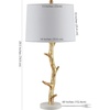 image:imageSAFAVIEH Lighting  Olenna 295Inch Polyresin Table Lamp  Gold amp White  Tree Branch Body Design  Ideal for Living Room Bedroom Entryway Home Office  LED Bulb Included TBL4298A