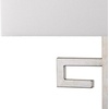 image:imageSAFAVIEH Lighting Collection  Set of 2 Greek Key Modern Gold 24Inch Table Lamps White Rectangular Shade LED Bulbs Included Bedroom Living Room Home Office LIT4160CSET2Chrome  Set of 2