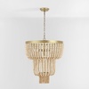 image:imageSAFAVIEH Lighting Collection Aleynne Boho Coastal GoldNatural 4Light 21inch Chandelier