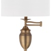 image:imageSAFAVIEH Lighting Collection Antonia Traditional Farmhouse Swivel Swing Arm Gold 60inch Living Room Bedroom Home Office Standing Floor Lamp LED Bulb Included