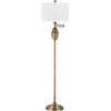 image:imageSAFAVIEH Lighting Collection Antonia Traditional Farmhouse Swivel Swing Arm Gold 60inch Living Room Bedroom Home Office Standing Floor Lamp LED Bulb Included
