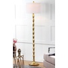 image:imageSAFAVIEH Lighting Collection Aurelia Farmhouse Antique Gold 64inch Living Room Bedroom Home Office Standing Floor LampMetal LED Bulb Included