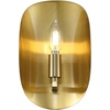 image:imageSAFAVIEH Lighting Collection Calluna Brass Wall Sconce Set of 2 Light Fixture Ideal for Bathroom Entryway Vanity Foyer Hallway Living Room LED Bulbs IncludedBrass