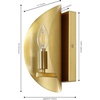 image:imageSAFAVIEH Lighting Collection Calluna Brass Wall Sconce Set of 2 Light Fixture Ideal for Bathroom Entryway Vanity Foyer Hallway Living Room LED Bulbs IncludedBrass