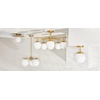 image:imageSAFAVIEH Lighting Collection Catori Brass Flush Mount LED Bulb Included