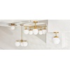 image:imageSAFAVIEH Lighting Collection Catori Brass Flush Mount LED Bulb Included