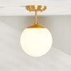 image:imageSAFAVIEH Lighting Collection Catori Brass Flush Mount LED Bulb Included