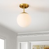 image:imageSAFAVIEH Lighting Collection Catori Brass Flush Mount LED Bulb Included
