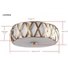 image:imageSAFAVIEH Lighting Collection Charing Modern Farmhouse Antique Gold 15inch Diameter Flush Mount Ceiling Light Fixture LED Bulbs IncludedGold