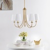 image:imageSAFAVIEH Lighting Collection Darryn Farmhouse GoldWhite Candelabra Chandelier