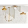 image:imageSAFAVIEH Lighting Collection Helm Brass Flush Mount LED Bulbs IncludedBrass