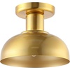 image:imageSAFAVIEH Lighting Collection Helm Brass Flush Mount LED Bulbs IncludedBrass