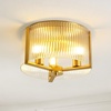 image:imageSAFAVIEH Lighting Collection Jetra Brass Flush Mount LED Bulbs Included