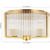 image:imageSAFAVIEH Lighting Collection Jetra Brass Flush Mount LED Bulbs Included