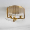 image:imageSAFAVIEH Lighting Collection Jetra Brass Flush Mount LED Bulbs Included