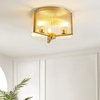 image:imageSAFAVIEH Lighting Collection Jetra Brass Flush Mount LED Bulbs Included