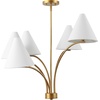 image:imageSAFAVIEH Lighting Collection Johanna Antique Brass 5Light Adjustable Hanging Chandelier Light Fixture LED Bulbs IncludedAntique Gold Painting