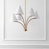 image:imageSAFAVIEH Lighting Collection Johanna Antique Brass 5Light Adjustable Hanging Chandelier Light Fixture LED Bulbs IncludedAntique Gold Painting
