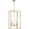 image:imageSAFAVIEH Lighting Collection Morella Antique Gold 4Light Adjustable Pendant Chandelier Hanging Light Fixture Ideal for Dining Room Kitchen Island Entryway LED Bulbs Included