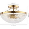 image:imageSAFAVIEH Lighting Collection Nienna Art Deco ClearGold Flush Mount LED Bulbs Included