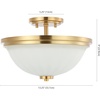 image:imageSAFAVIEH Lighting Collection Okami Brass Flush Mount LED Bulbs Included
