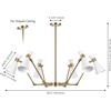 image:imageSAFAVIEH Lighting Collection Shiraz BrassWhite 6Light Hanging Adjustable Chandelier Light Fixture LED Bulbs Included