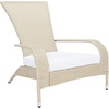 image:imageSAFAVIEH Outdoor  Edna 3Piece Lounge Set  Natural amp White  Steel Frame amp Faux Rattan with Cushion  Wingback Tropical French Design  Ideal for Patio Deck Porch Backyard PAT7719DBeigeWhite