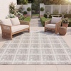 image:imageSAFAVIEH Outdoor Area Rug 8x10  Beach House Collection  Large  Modern Design Grey amp Ivory Weather Resistant NonShedding amp Easy Cleaning Ideal for Patio Backyard Deck Dining Space BHS412FGreyIvory